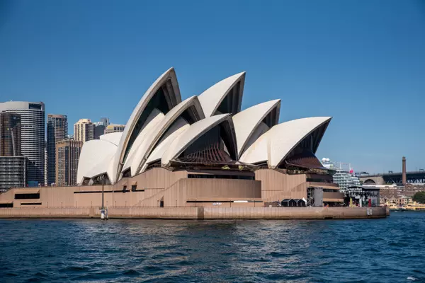 Blick von der Fähre nach Manly auf die Oper von Sydney