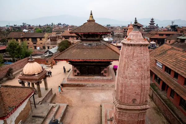 Blick auf die Altstadt von Bhaktapur in Nepal