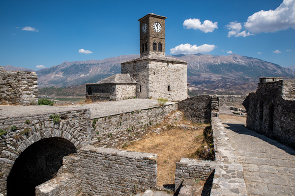 Die Burg von Gjirokastra in Albanien