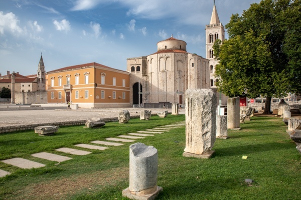 In der historischen Altstadt von Zadar, Kroatien