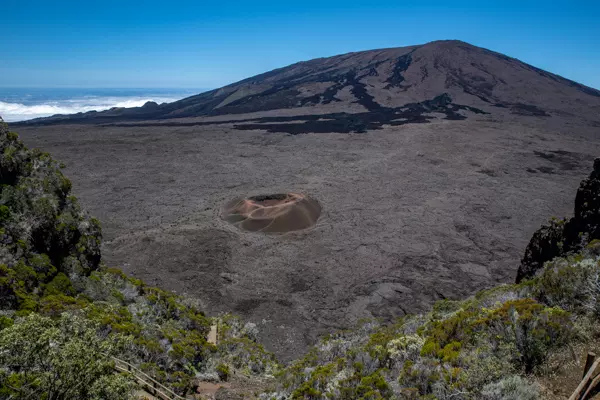 Aktive Vulkan Piton de la Founaise auf Reunion