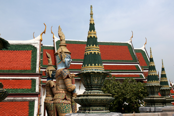 Auf dem Areal des alten Königspalasts in Bangkok, Thailand