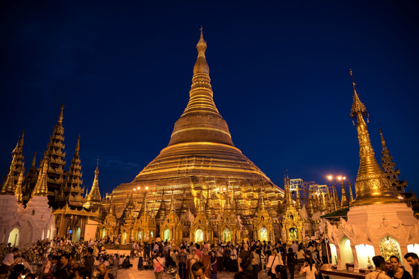 Shwedagon Pagaode in Yangon, ehemals Rangun, Myanmar